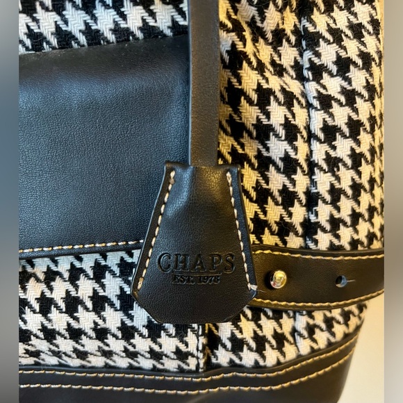 EUC Chaps Abbey Houndstooth black shopper bag. - Picture 3 of 13